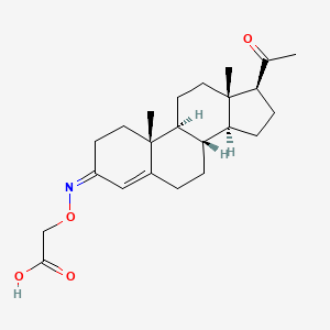 molecular formula C23H33NO4 B1624656 Progesterone 3-(O-carboxymethyl)oxime CAS No. 50909-89-2