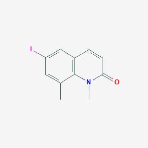 molecular formula C11H10INO B162466 6-Iodo-1,8-dimethylquinolin-2(1H)-one CAS No. 135715-93-4