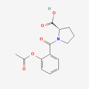 molecular formula C14H15NO5 B1624703 L-Proline, 1-[2-(acetyloxy)benzoyl]- CAS No. 63203-64-5