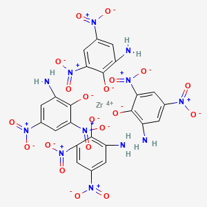 molecular formula C24H16N12O20Z B1624711 Zirconium, tetrakis(2-amino-4,6-dinitrophenolato)- CAS No. 63868-82-6