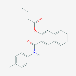 molecular formula C23H23NO3 B162479 Naphthol AS-MX butyrate CAS No. 137629-33-5
