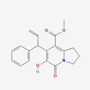 Methyl 6-hydroxy-5-oxo-7-(1-phenylallyl)-1,2,3,5-tetrahydroindolizine-8-carboxylate