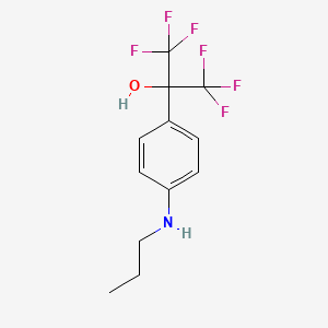 molecular formula C12H13F6NO B1624813 1,1,1,3,3,3-Hexafluoro-2-(4-(propylamino)phenyl)propan-2-ol CAS No. 874479-45-5
