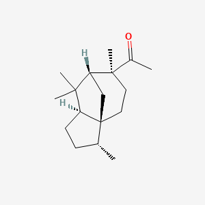 molecular formula C17H28O B1624819 Ethanone, 1-[(3R,3aS,6S,7R,8aS)-octahydro-3,6,8,8-tetramethyl-1H-3a,7-methanoazulen-6-yl]- CAS No. 73398-84-2