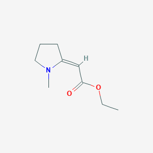 molecular formula C9H15NO2 B1624823 Ethyl (2Z)-(1-methylpyrrolidin-2-ylidene)acetate CAS No. 78167-64-3