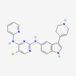 5-bromo-4-N-pyridin-2-yl-2-N-[3-(1,2,3,6-tetrahydropyridin-4-yl)-1H-indol-5-yl]pyrimidine-2,4-diamine