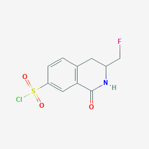 3-(Fluoromethyl)-1-oxo-1,2,3,4-tetrahydroisoquinoline-7-sulfonyl chloride