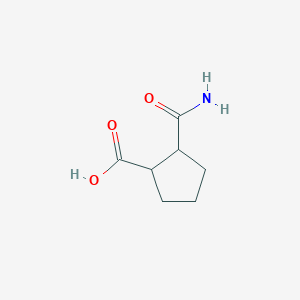 molecular formula C7H11NO3 B1624855 Cyclopentanecarboxylicacid, 2-(aminocarbonyl)- CAS No. 98431-87-9
