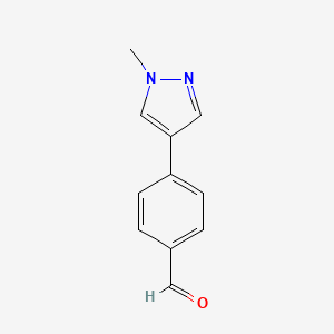 molecular formula C11H10N2O B1624858 4-(1-Methyl-1H-pyrazol-4-YL)benzaldehyde CAS No. 179055-29-9