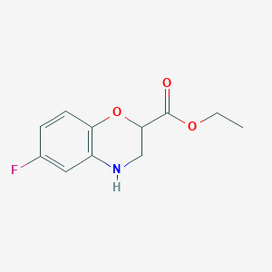 molecular formula C11H12FNO3 B1624885 Ethyl 6-fluoro-3,4-dihydro-2H-1,4-benzoxazine-2-carboxylate CAS No. 220120-59-2