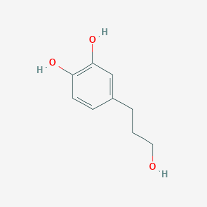 molecular formula C9H12O3 B1624900 1,2-Benzenediol, 4-(3-hydroxypropyl)- CAS No. 46118-02-9