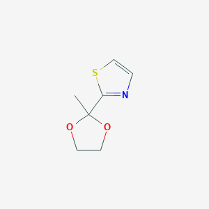 molecular formula C7H9NO2S B1624906 2-(2-Methyl-1,3-dioxolan-2-yl)thiazole CAS No. 24295-06-5