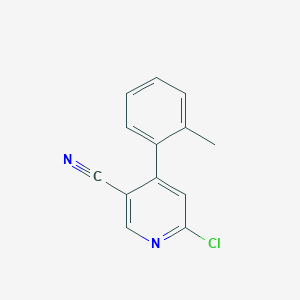 molecular formula C13H9ClN2 B1624912 6-Chloro-4-(o-tolyl)nicotinonitrile CAS No. 825638-00-4