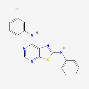 N7-(3-Chlorophenyl)-N2-phenylthiazolo[5,4-d]pyrimidine-2,7-diamine