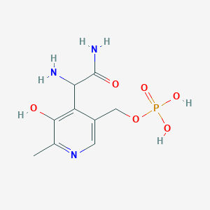 molecular formula C9H14N3O6P B162492 4'-Carbamoylpyridoxamine 5'-phosphate CAS No. 136026-77-2
