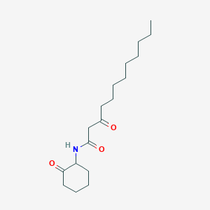 molecular formula C18H31NO3 B1624969 3-oxo-N-(2-oxocyclohexyl)dodecanamide CAS No. 596104-55-1