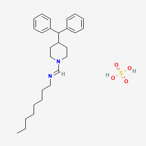 molecular formula C27H40N2O4S B1624988 Fenoctimine sulfate anhydrous CAS No. 69365-67-9