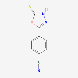 molecular formula C9H5N3OS B1624989 4-(5-Mercapto-1,3,4-oxadiazol-2-yl)benzonitrile CAS No. 203268-78-4