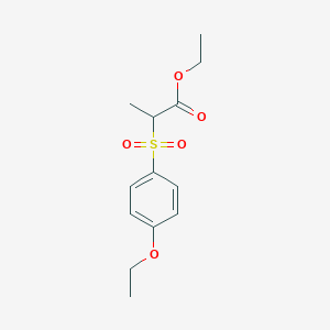 molecular formula C13H18O5S B1625011 2-[(4-Ethoxyphenyl)sulfonyl] propanoic acid ehtyl ester CAS No. 239797-09-2