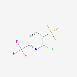 molecular formula C9H11ClF3NSi B1625020 2-Chloro-6-trifluoromethyl-3-(trimethylsilyl)pyridine CAS No. 205444-18-4