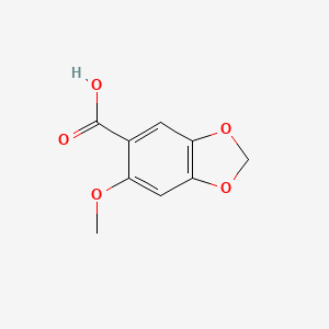 molecular formula C9H8O5 B1625021 1,3-Benzodioxole-5-carboxylic acid, 6-methoxy- CAS No. 7168-93-6