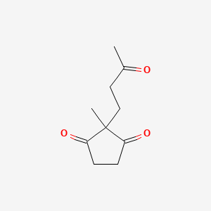 molecular formula C10H14O3 B1625024 1,3-环戊二酮，2-甲基-2-(3-氧代丁基)- CAS No. 25112-78-1