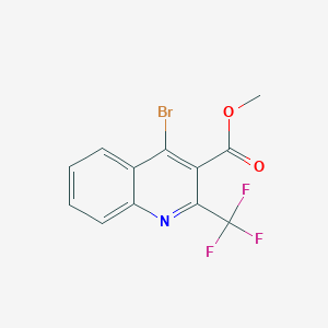 molecular formula C12H7BrF3NO2 B1625025 Methyl 4-bromo-2-(trifluoromethyl)quinoline-3-carboxylate CAS No. 587886-19-9