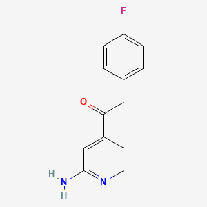 molecular formula C13H11FN2O B1625026 1-(2-Aminopyridin-4-yl)-2-(4-fluorophenyl)ethanone CAS No. 452056-80-3