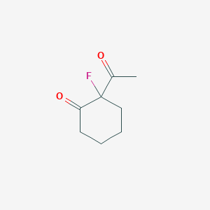 molecular formula C8H11FO2 B1625035 2-Acetyl-2-fluorocyclohexan-1-one CAS No. 74279-75-7