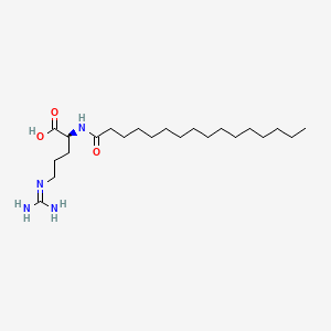 molecular formula C22H44N4O3 B1625044 Palmitoyl arginine CAS No. 58725-47-6
