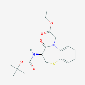 Ethyl [(3S)-3-[(tert-butoxycarbonyl)amino]-4-oxo-3,4-dihydro-1,5-benzothiazepin-5(2H)-yl]acetate