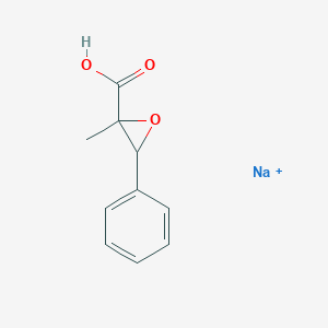 molecular formula C10H10NaO3+ B162506 Sodium;2-methyl-3-phenyloxirane-2-carboxylic acid CAS No. 5449-12-7