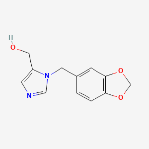 molecular formula C12H12N2O3 B1625070 (3-Benzo[1,3]dioxol-5-ylmethyl-3H-imidazol-4-YL)-methanol CAS No. 226930-11-6