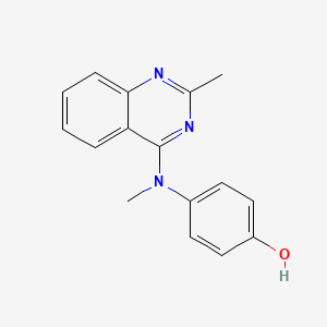 molecular formula C16H15N3O B1625079 4-(甲基(2-甲基喹唑啉-4-基)氨基)酚 CAS No. 827031-26-5