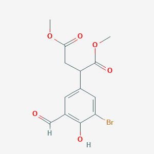B1625080 Dimethyl 2-(3-bromo-5-formyl-4-hydroxyphenyl)succinate CAS No. 488713-18-4