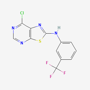 molecular formula C12H6ClF3N4S B1625084 (7-Chlorothiazolo[5,4-d]pyrimidin-2-yl)-(3-trifluoromethylphenyl)amine CAS No. 871266-82-9