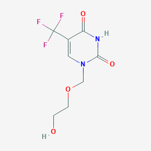 molecular formula C8H9F3N2O4 B1625086 1-(2-Hydroxyethoxymethyl)-5-(trifluoromethyl)pyrimidine-2,4-dione CAS No. 78097-09-3