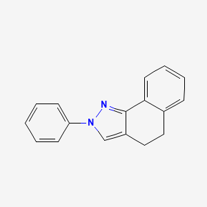 molecular formula C17H14N2 B1625089 2-Phenyl-4,5-dihydro-2H-benzo[g]indazole CAS No. 503175-48-2