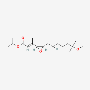 molecular formula C19H34O4 B1625102 (2E)-1-Methylethyl 3-(3-((2S)-6-methoxy-2,6-dimethylheptyl)oxiranyl)-2-butenoate CAS No. 207597-78-2