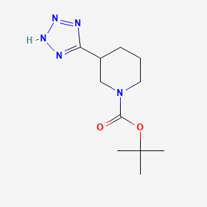 molecular formula C11H19N5O2 B1625104 tert-butyl 3-(1H-tetrazol-5-yl)piperidine-1-carboxylate CAS No. 91419-64-6