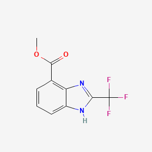 molecular formula C10H7F3N2O2 B1625114 methyl 2-(trifluoromethyl)-1H-benzo[d]imidazole-7-carboxylate CAS No. 313278-92-1