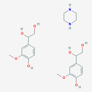molecular formula C22H34N2O8 B162514 4-Hydroxy-3-methoxyphenylglycol hemipiperazinium salt CAS No. 67423-45-4