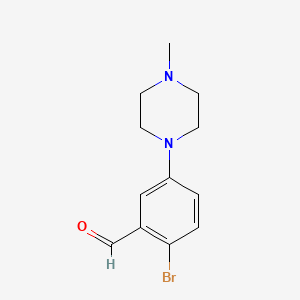 molecular formula C12H15BrN2O B1625169 2-Bromo-5-(4-methyl-piperazin-1-YL)-benzaldehyde CAS No. 628325-61-1