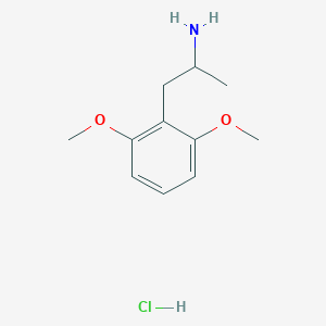 molecular formula C11H18ClNO2 B162517 2,6-Dimethoxy-alpha-methyl-benzeneethanamine,monohydrochloride CAS No. 3904-11-8