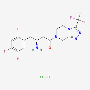 molecular formula C16H16ClF6N5O B1625175 Sitagliptin Hydrochloride CAS No. 486459-71-6