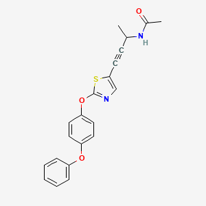 molecular formula C21H18N2O3S B1625179 N-[1-Methyl-3-[2-(4-phenoxyphenoxy)-1,3-thiazol-5-YL]prop-2-ynyl]acetamide CAS No. 903886-81-7