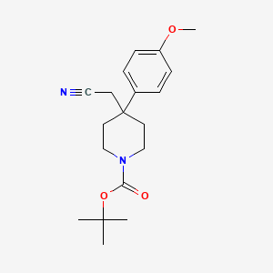 Tert-butyl 4-(cyanomethyl)-4-(4-methoxyphenyl)piperidine-1-carboxylate