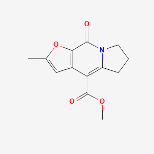 molecular formula C13H13NO4 B1625193 Methyl 2-methyl-8-oxo-5,6,7,8-tetrahydro-1-oxa-7a-azaindacene-4-carboxylate CAS No. 866393-55-7