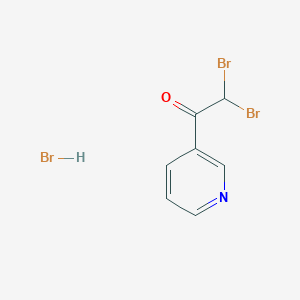 molecular formula C7H6Br3NO B1625211 Ethanone, 2,2-dibromo-1-(3-pyridinyl)-, hydrobromide CAS No. 476468-54-9
