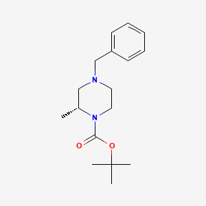 molecular formula C17H26N2O2 B1625219 (R)-Tert-butyl 4-benzyl-2-methylpiperazine-1-carboxylate CAS No. 170033-58-6